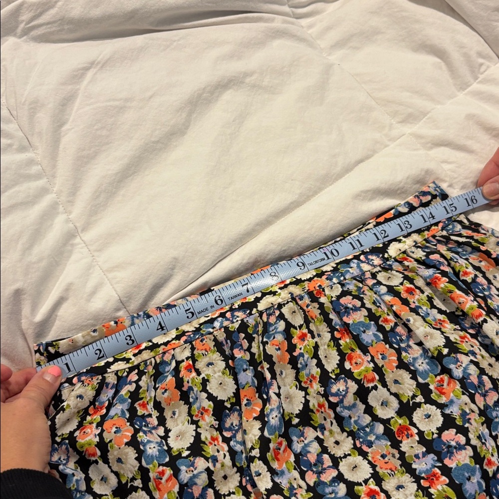 J. Crew Floral Pleated Skirt in Navy Multi - Picture 4 of 6